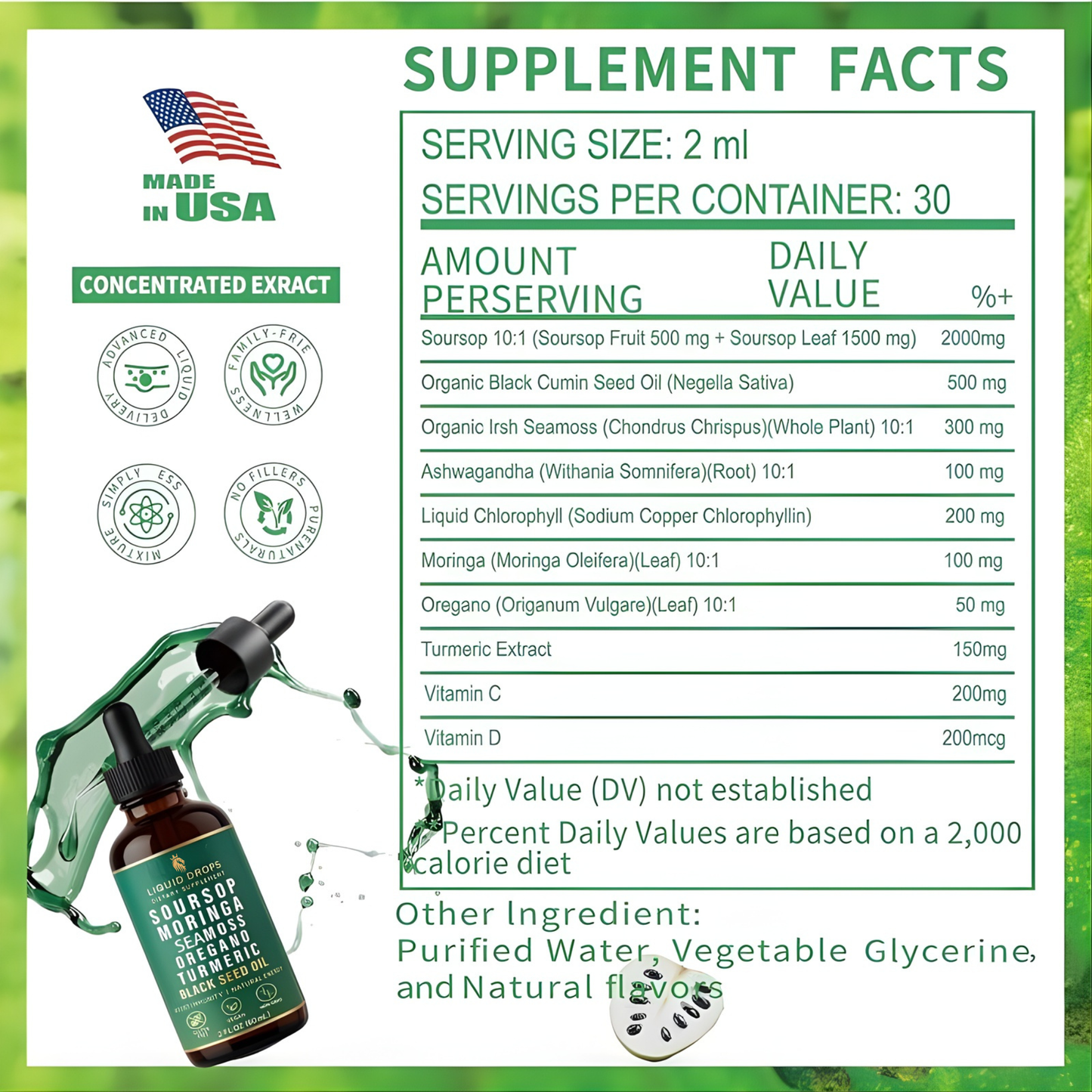Lyron™ Soursop Bitters Liquid Drops 10-in-1